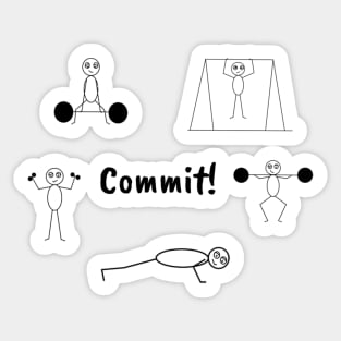 Commit! Sly the Stick Guy Sticker